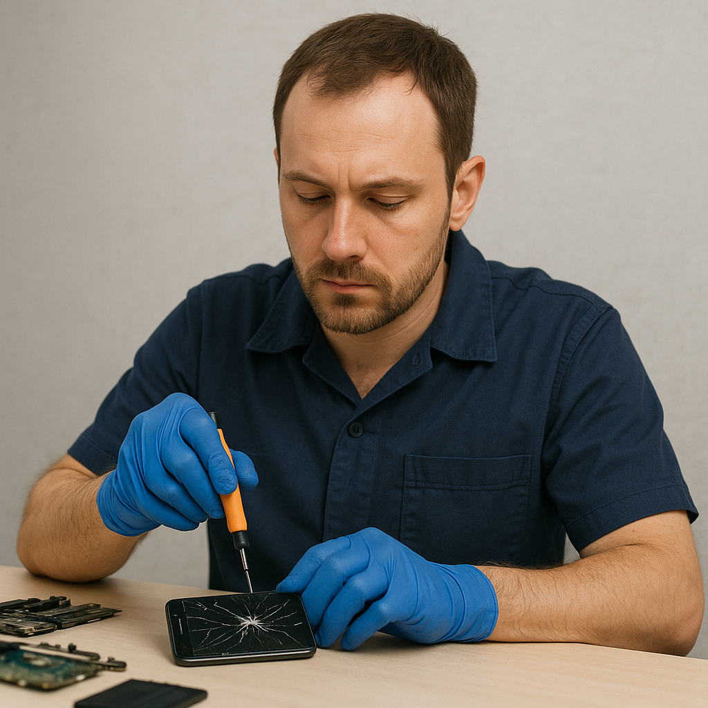 Technician working